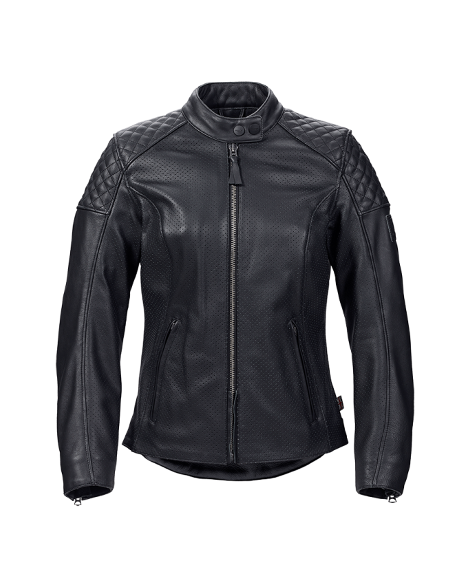 Beck Womens Wax Cotton Black Jacket | Motorcycle Clothing